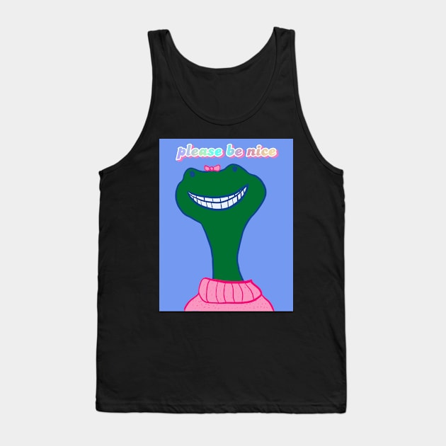 Please be nice froggy Tank Top by hgrasel